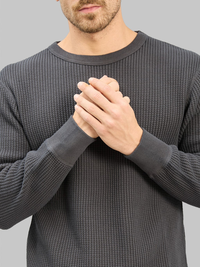 UES Thermal Big Waffle T-Shirt Steel Grey - Redcast Heritage Co.