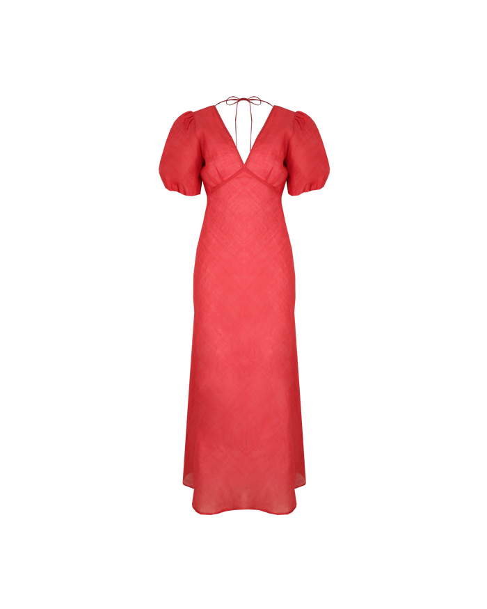 UMA RAMIE DRESS  SANGRIA