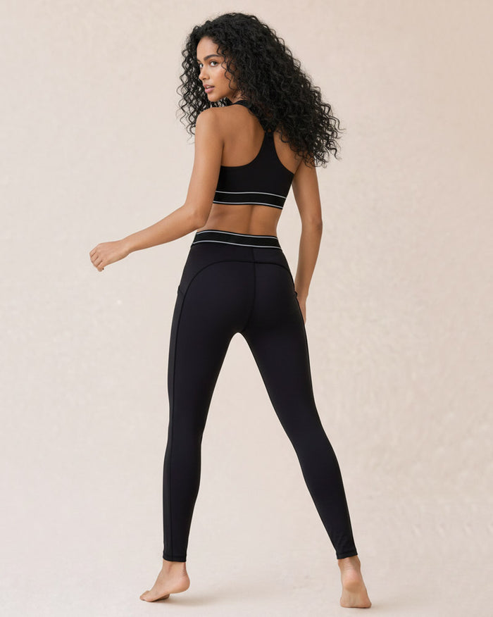 Umbra Outline Contrast-Waist Leggings