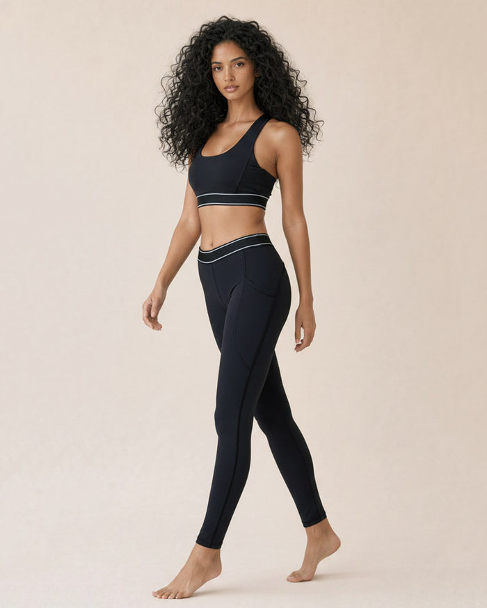 Umbra Outline Contrast-Waist Leggings