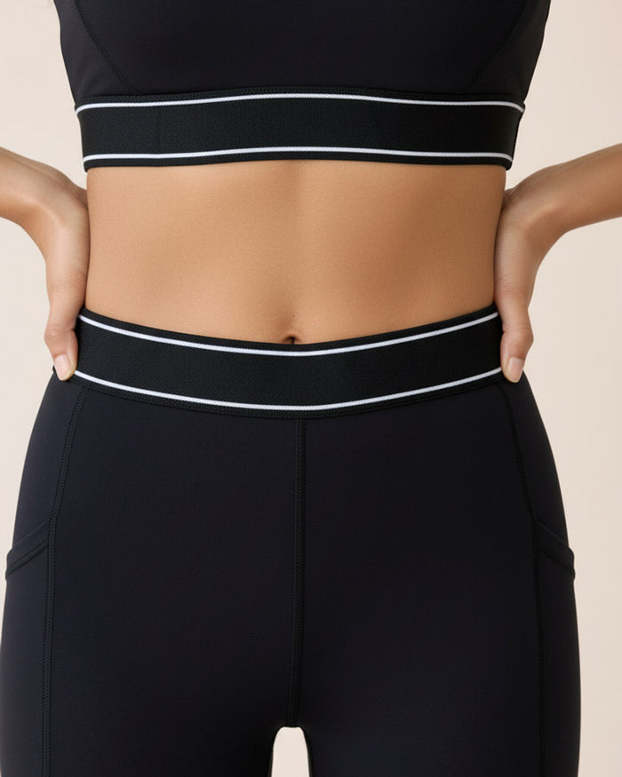 Umbra Outline Contrast-Waist Leggings