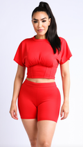 Unbothered  Biker Set - Red image 0