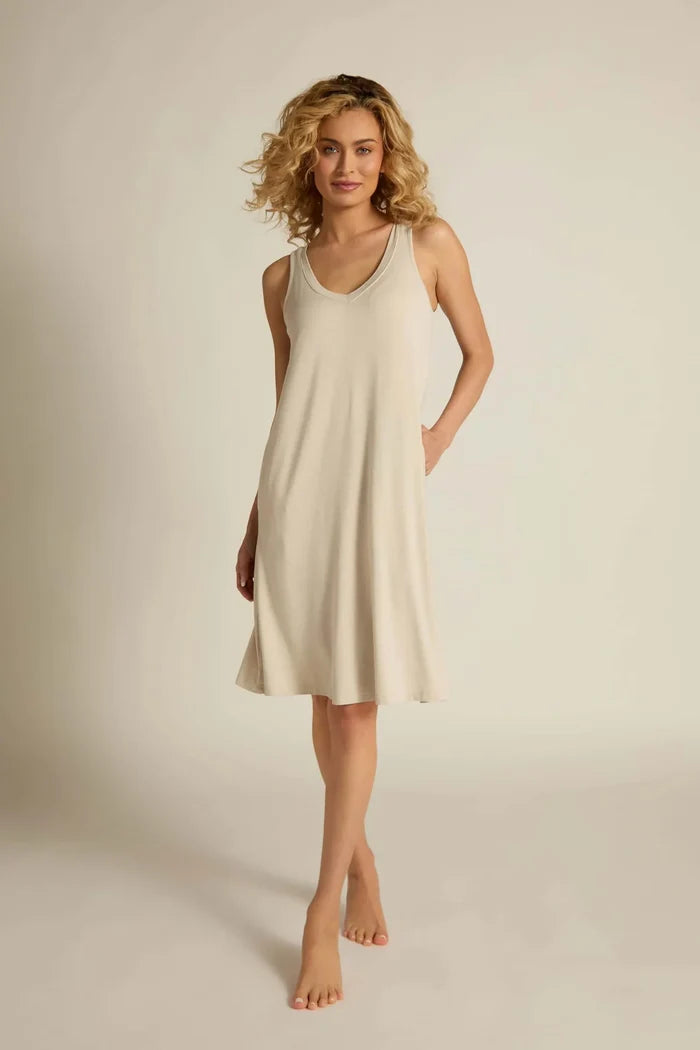 V-Neck Nightshirt | Oatmeal