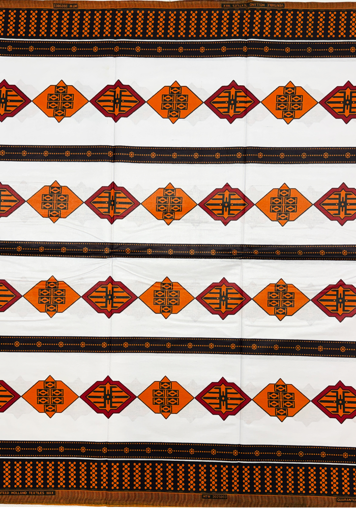 Veritable Guaranteed Wax Print-Orange