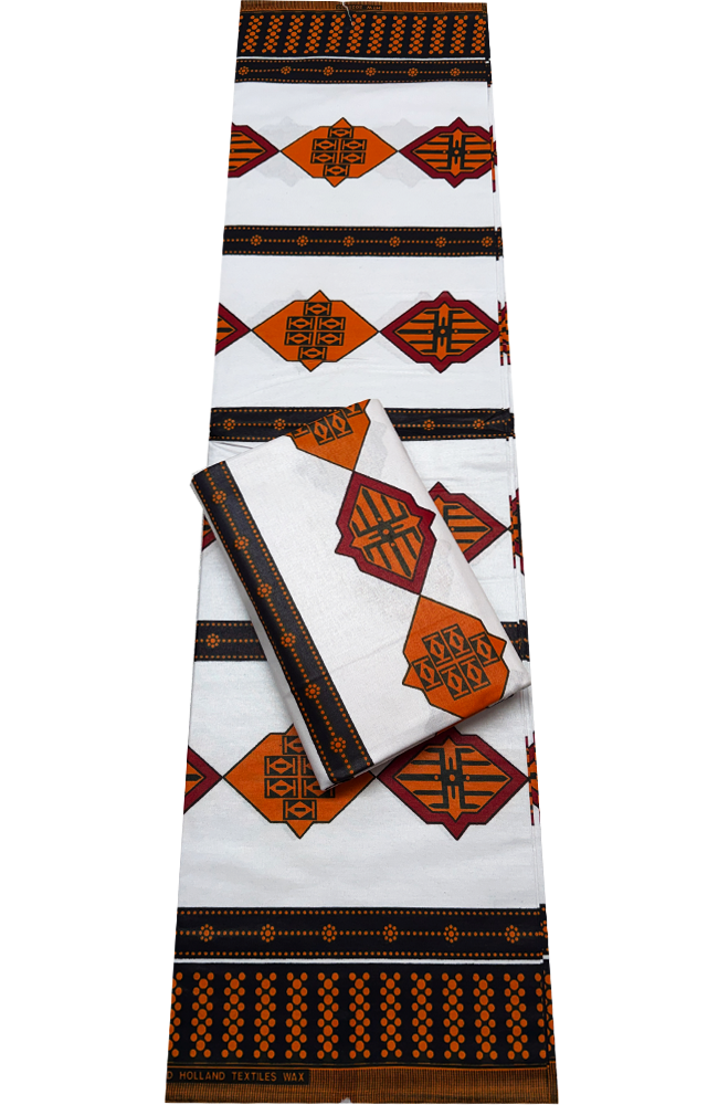 Veritable Guaranteed Wax Print-Orange