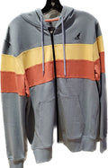 Veste kangol bleu orange et jaune