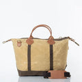 Waxed Canvas Weekender Bone with Olive Trim*
