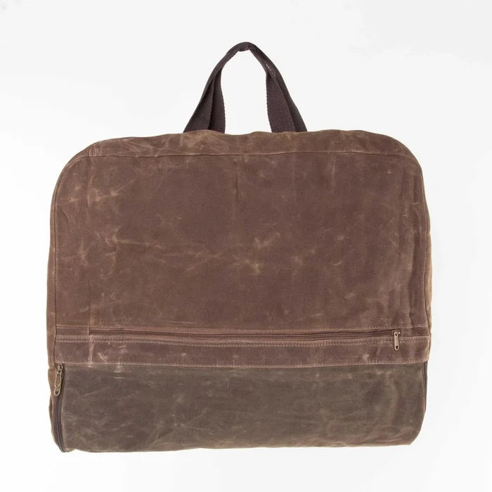 Waxed Garment Bag Olive with Khaki Trim*