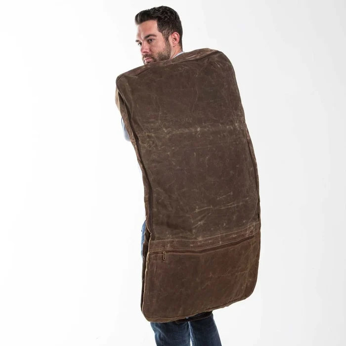 Waxed Garment Bag Olive with Khaki Trim*