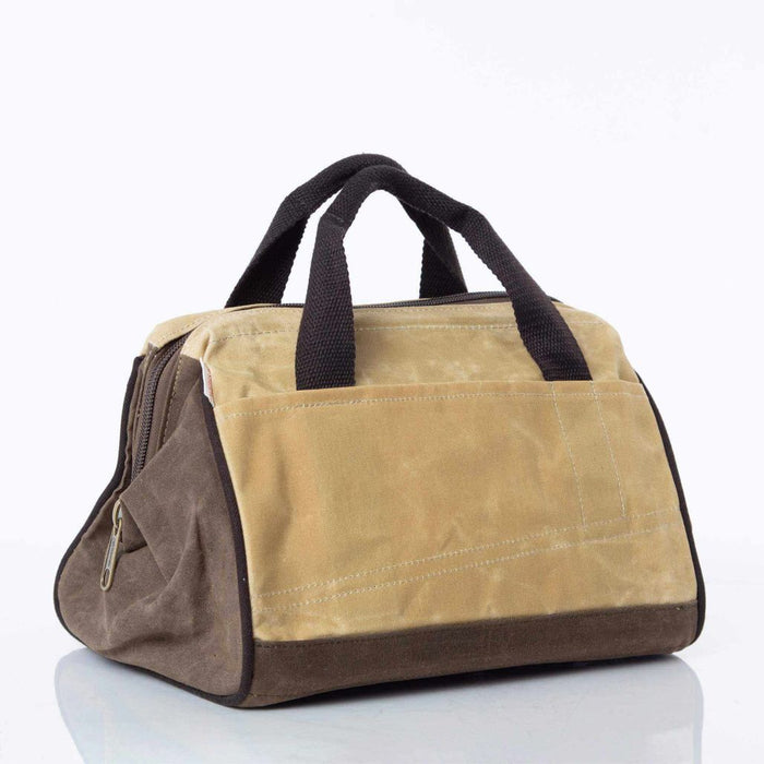 Waxed Tool Bag Bone with Olive