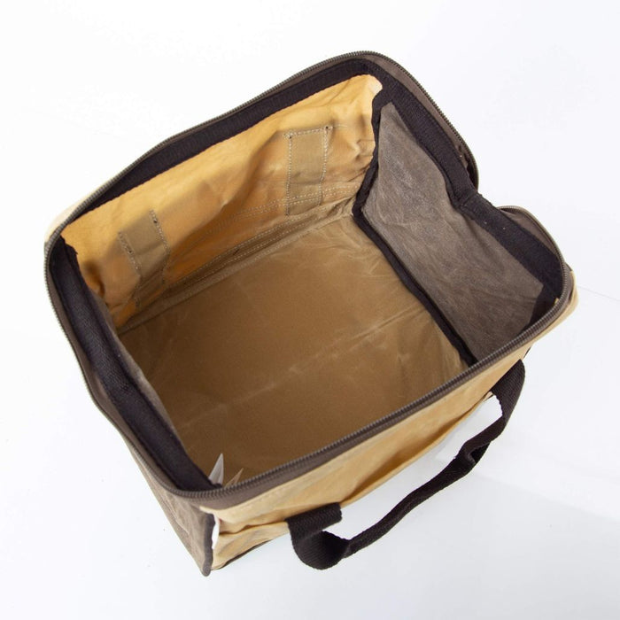 Waxed Tool Bag Bone with Olive