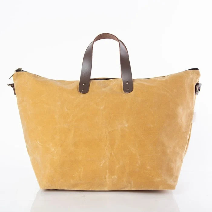 Waxed Traveler Tote Bone*