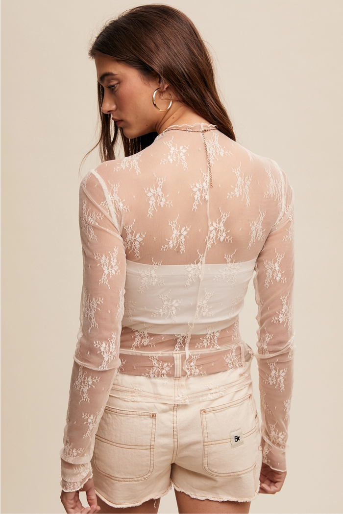 Whisper Sheer Lace Top image 2