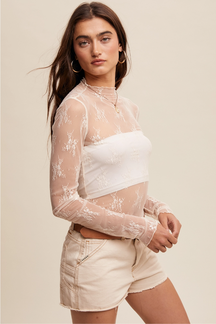 Whisper Sheer Lace Top image 4