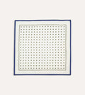 White and Green Polka Dot Print Bandana