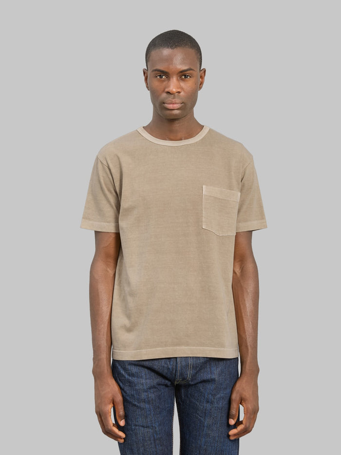 Whitesville Pigment Dye Pocket T-Shirt Beige