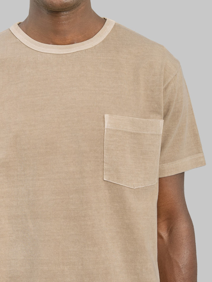 Whitesville Pigment Dye Pocket T-Shirt Beige