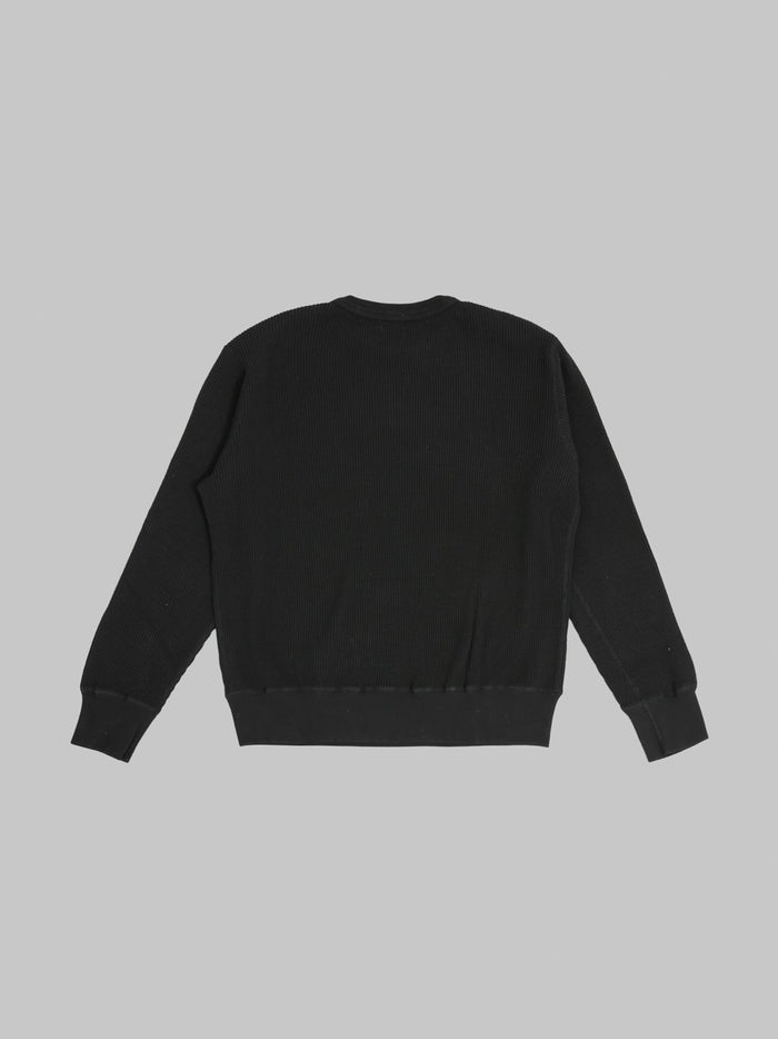 Whitesville Thermal T-Shirt V-Neck Black - Redcast Heritage Co.