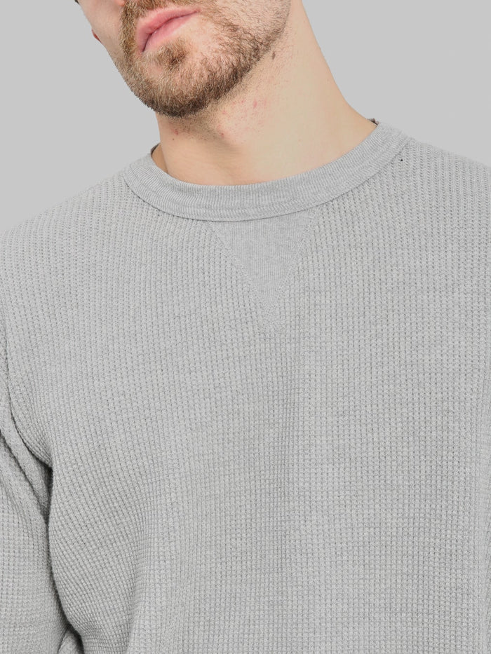 Whitesville Thermal T-Shirt V-Neck Grey - Redcast Heritage Co.