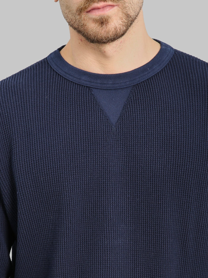 Whitesville Thermal T-Shirt V-Neck Navy