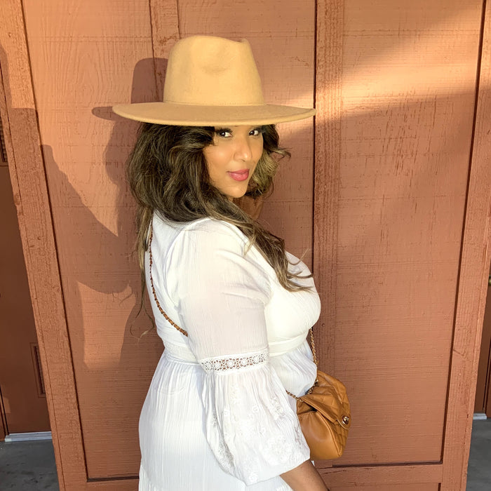 Wide Brim Vegan Felt  Hat image 1
