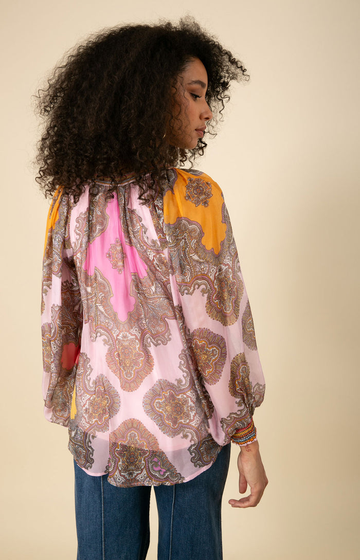 Willa Chiffon Top, color_pink