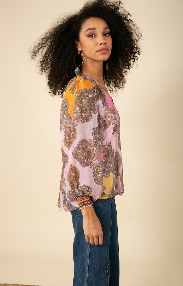 Willa Chiffon Top, color_pink
