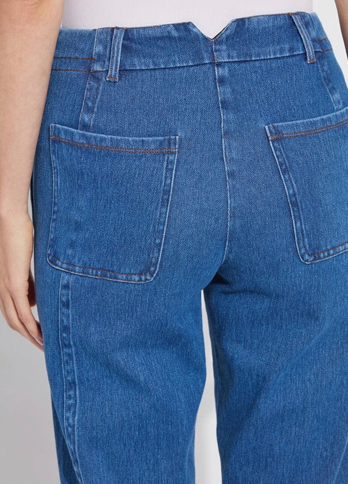 Winslet Cuffed Barrel Crop Denim | Mid Wash