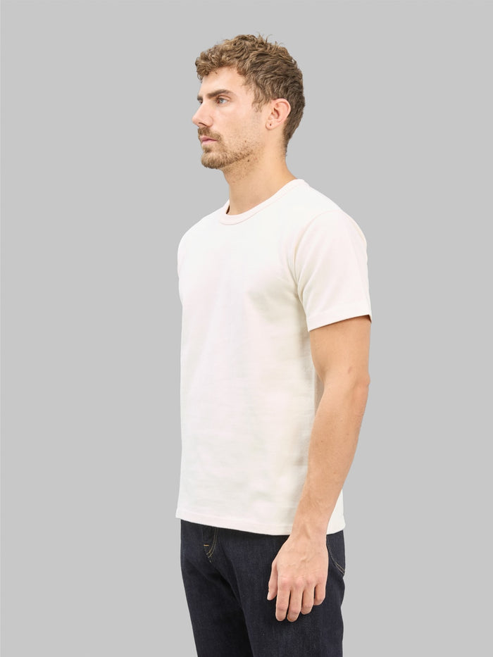 Wonder Looper Double Heavyweight Crewneck TShirt Ecru side look