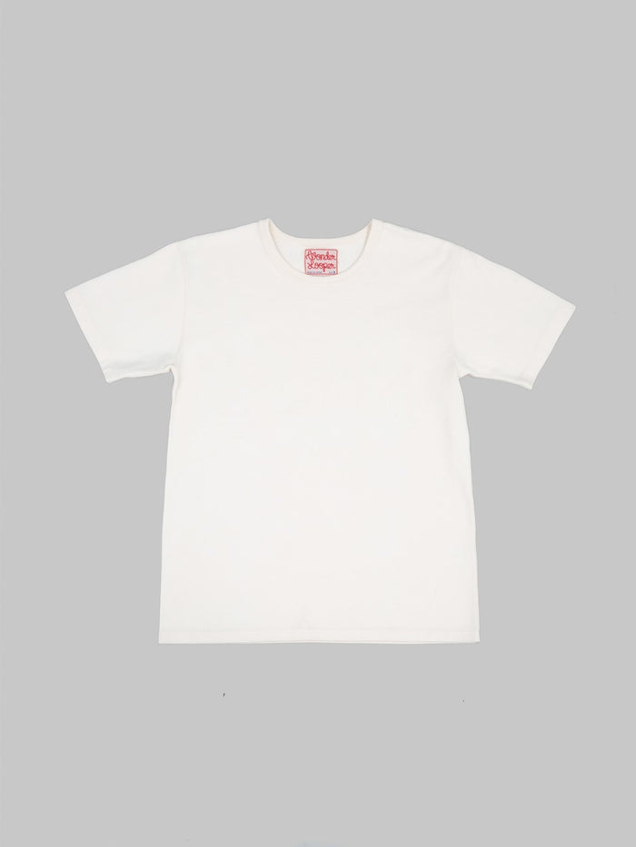Wonder Looper Double Heavyweight Crewneck TShirt Ecru front