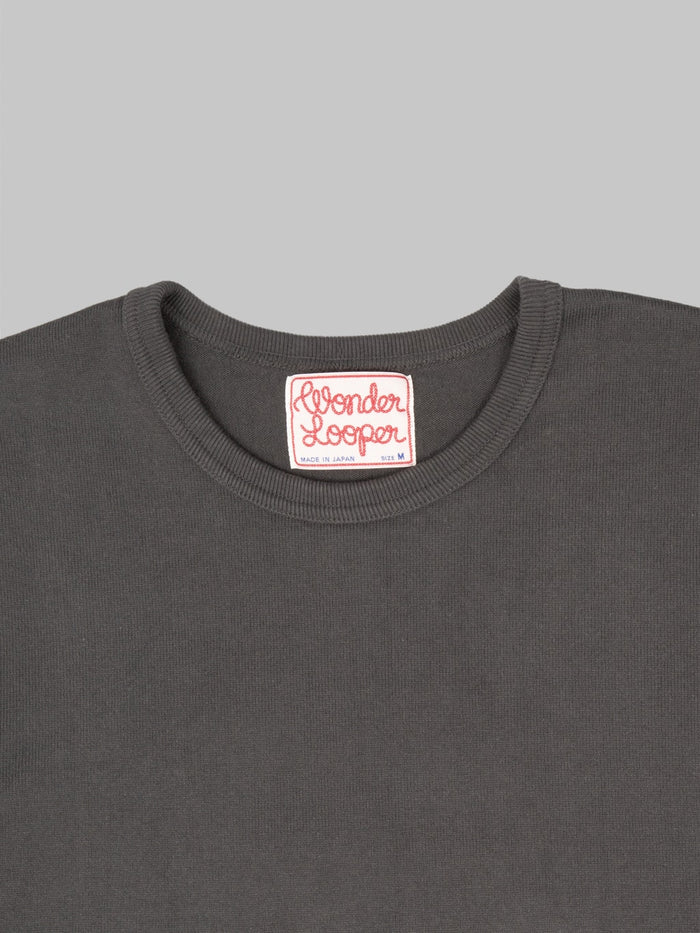 Wonder Looper Double Heavyweight Crewneck T-Shirt Sumi collar