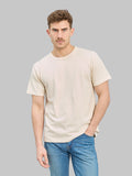 Wonder Looper ELS Recycled Cotton Slub Crewneck TShirt Ecru styled