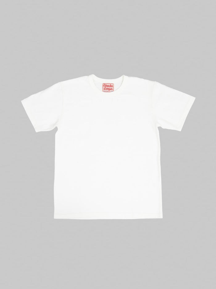 Wonder Looper ELS Recycled Cotton Slub Crewneck TShirt White front