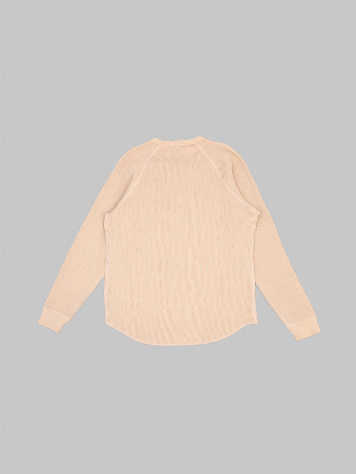Wonder Looper Foxfibre Heavyweight Waffle Henley Coyote 15 back