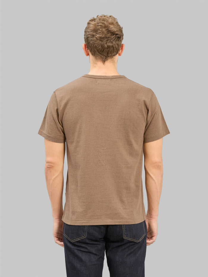 Wonder Looper Iron Mordant Foxfibre Tsuriami Crewneck TShirt Coyote 70 back look