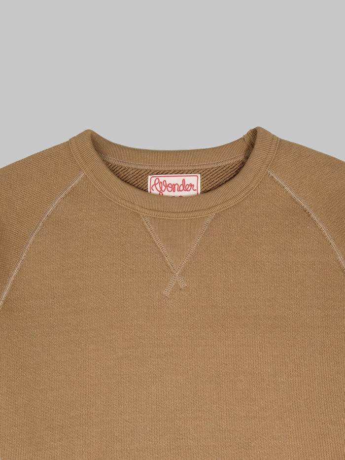 Wonder Looper Pullover Crewneck 876gsm Double Heavyweight French Terry Dune collar