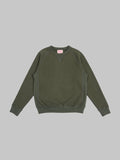 wonder looper pullover crewneck double heavyweight french terry khaki front