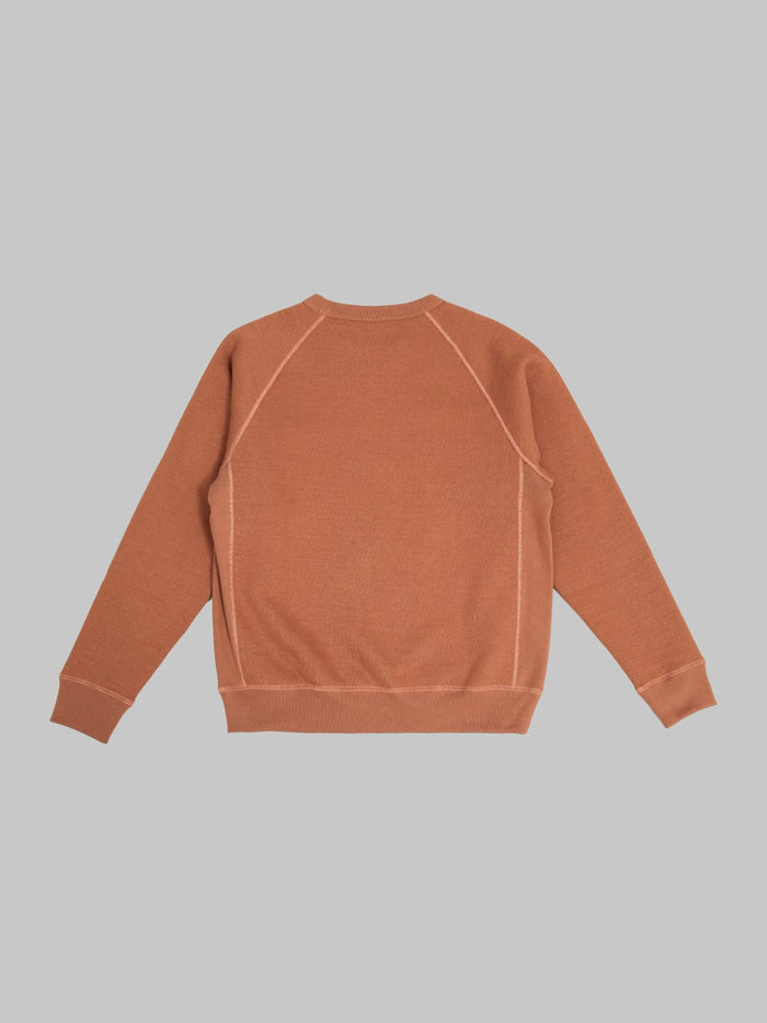 Wonder Looper Pullover Crewneck 876gsm Double Heavyweight French Terry Rust back