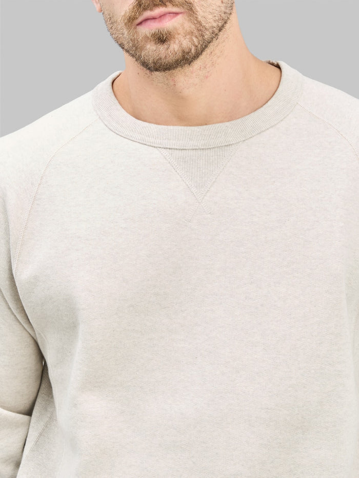 Wonder Looper Pullover Crewneck Fleeced Foxfibre Heather  chest