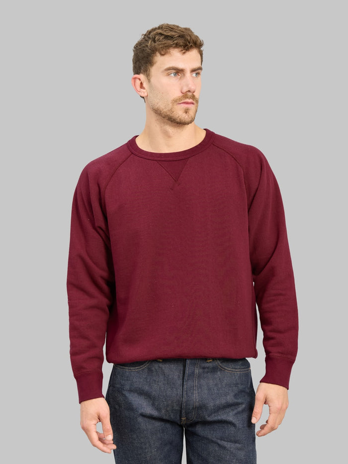 Wonder Looper Pullover Crewneck Super Looper French Terry Burgundy styled