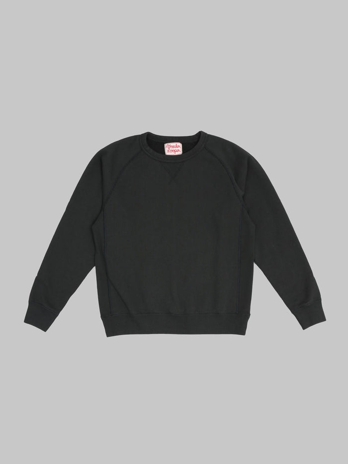Wonder Looper Pullover Crewneck Super Looper French Terry Sumi Black front