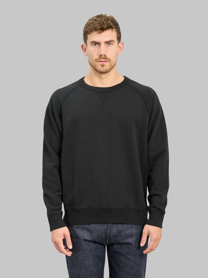 Wonder Looper Pullover Crewneck Super Looper French Terry Sumi Black front fit