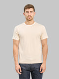 Wonder Looper Ultimate Pima Tsuriami Crewneck TShirt Ecru front fit