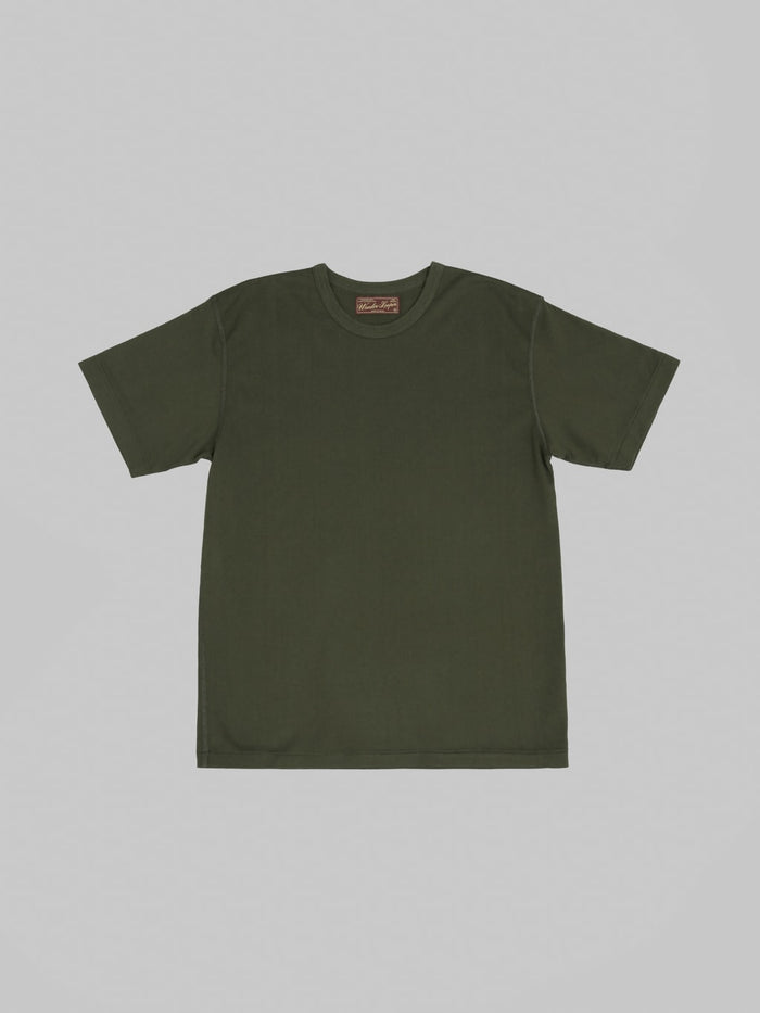 Wonder Looper Ultimate Pima Tsuriami Crewneck TShirt Khaki front