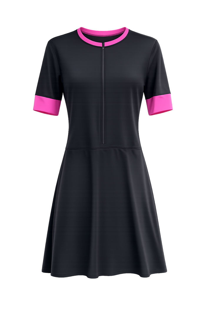 Wonderline 1076Z Swim Dress Front Zipper