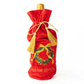 Wreath Embroidered Wine Bag