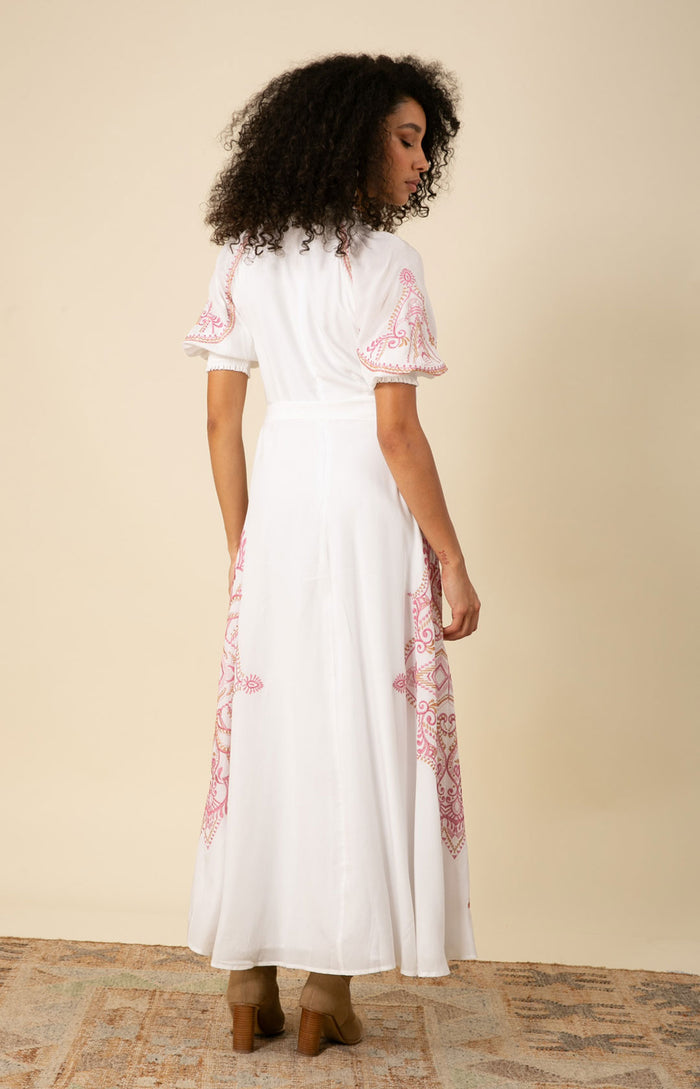 Wynter Embroidered Dress, color_white