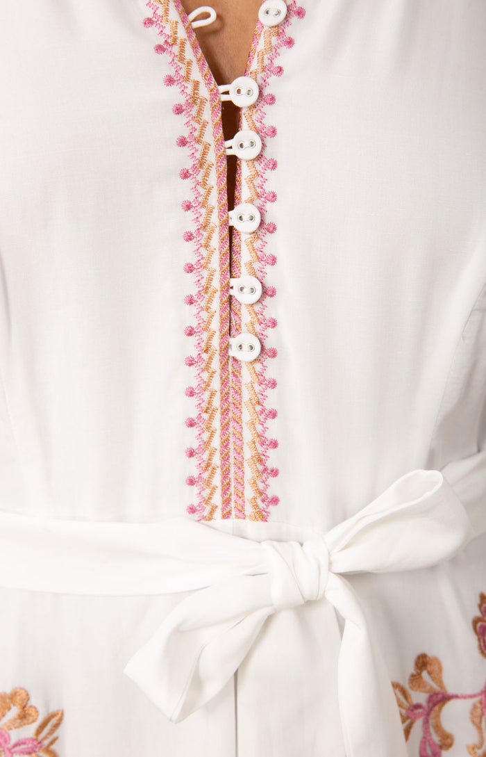 Wynter Embroidered Dress, color_white
