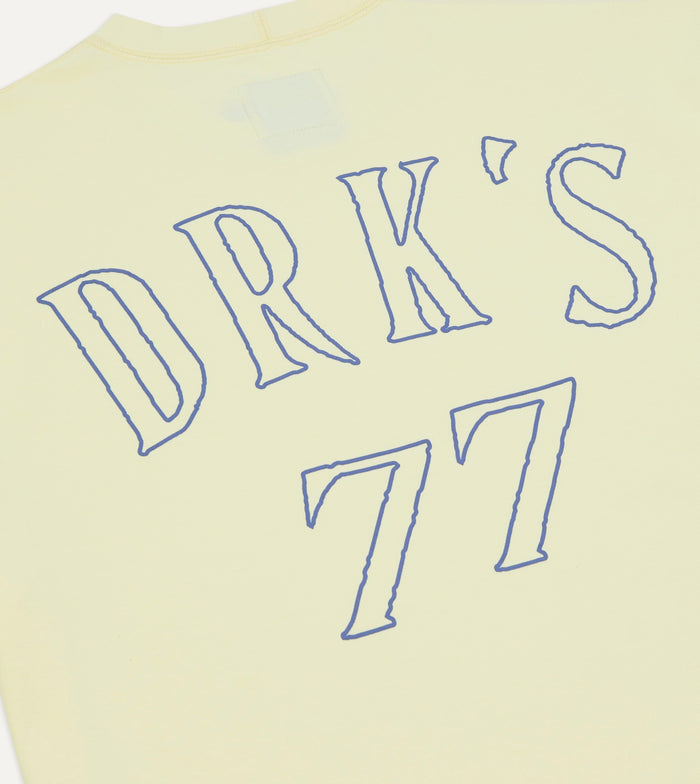 Yellow '77' Print Short-Sleeve Hiking T-Shirt