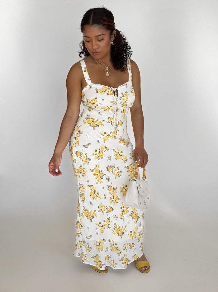 Yellow Floral Maxi Dress